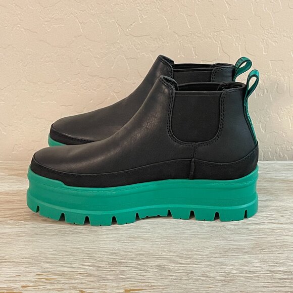 New UGG Merina 7 Boots Bootie Black Emerald Green Platform Ankle - Picture 10 of 16